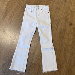 Zara Women's White Flare Jeans